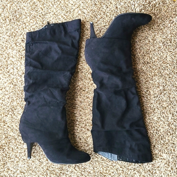 Fergalicious Shoes - Fergalicious By Fergie Black Suede Below Knee Boot